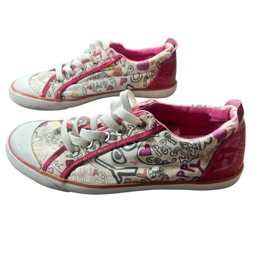 Coach Poppy Cartoon Patent Leather Sneakers